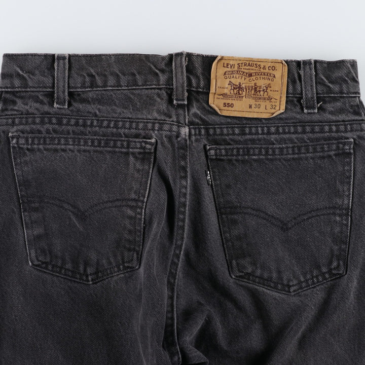 90s~00'S Levi's 550-4159 Black Denim Tapered Denim Pants Made in USA Men's W30 Vintage /eaa401338