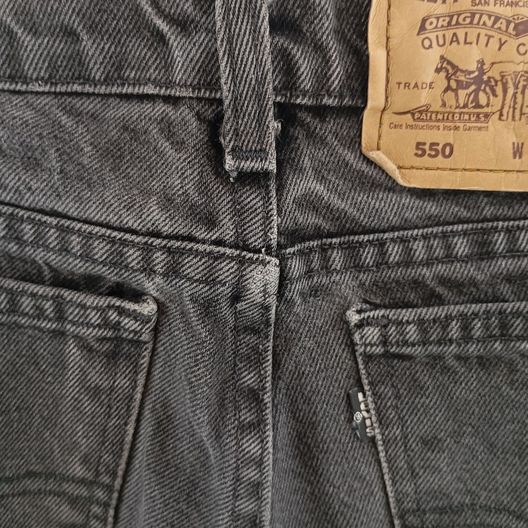 90s~00'S Levi's 550-4159 Black Denim Tapered Denim Pants Made in USA Men's W30 Vintage /eaa401338