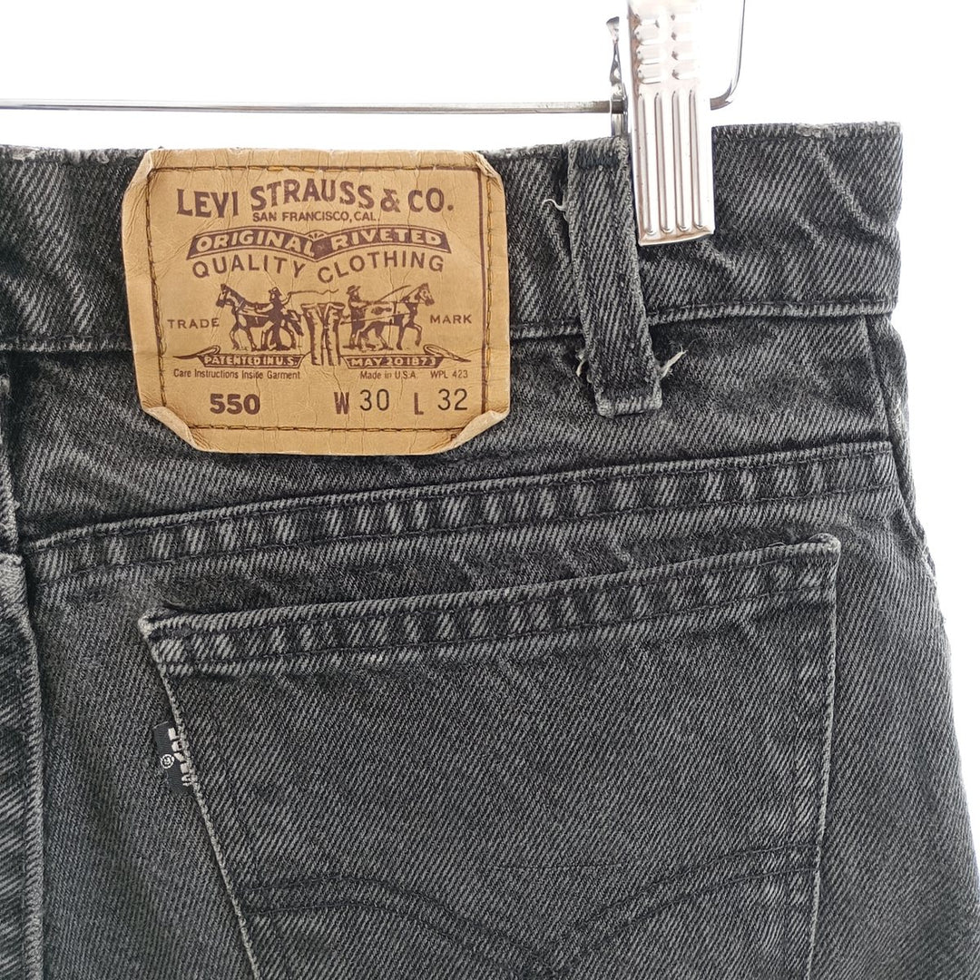 90s~00'S Levi's 550-4159 Black Denim Tapered Denim Pants Made in USA Men's W30 Vintage /eaa401338