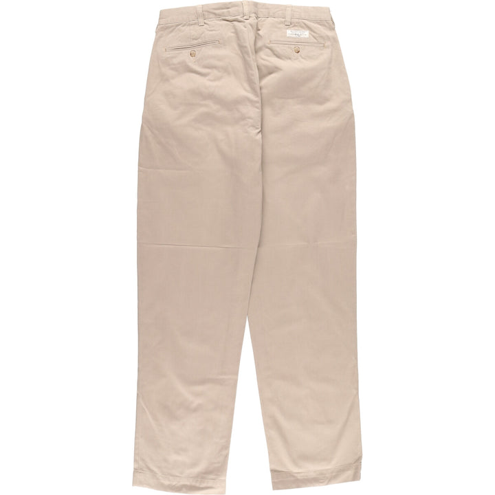 Ralph Lauren POLO by Ralph Lauren Two-pleat Chino Pants for Men, W34 equivalent cotton Beige type Vintage Second Hand