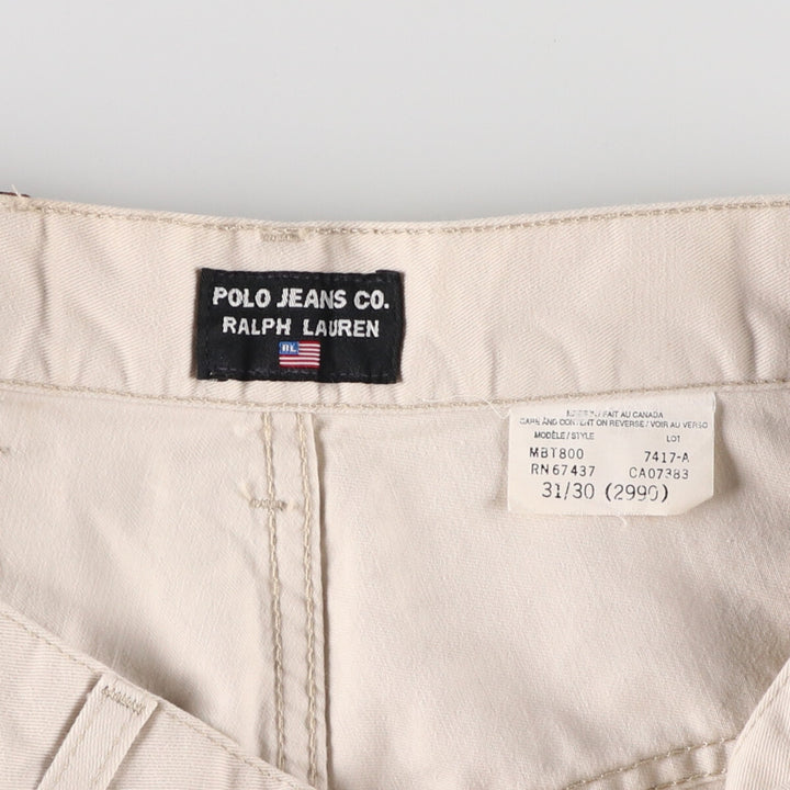 2000'S Ralph Lauren Chino Pants, Made in Canada, Men's, Size W31 cotton white type Vintage Second Hand
