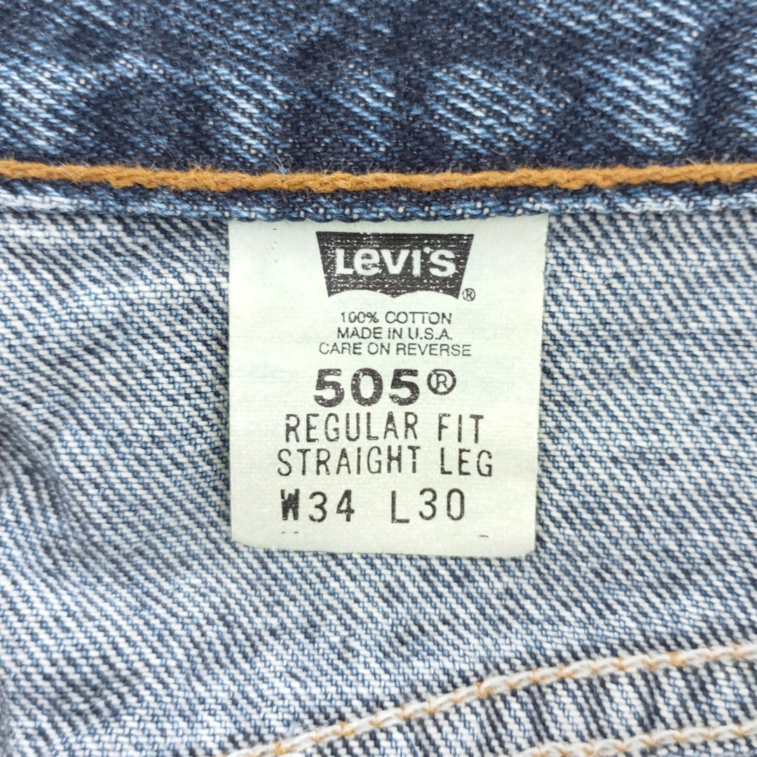 90'S Levi's 505 REGULAR FIT STRAIGHT LEG tapered denim pants made in USA men's w32 equivalent vintage /eaa401509