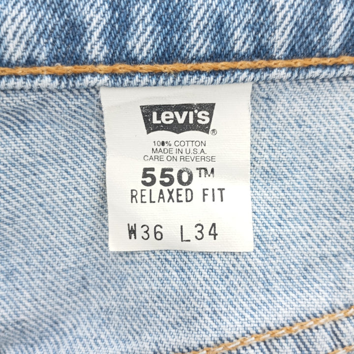 90'S Levi's 550 Relaxed Fit Tapered Denim Pants Made in USA Men's W34 Vintage /eaa401515