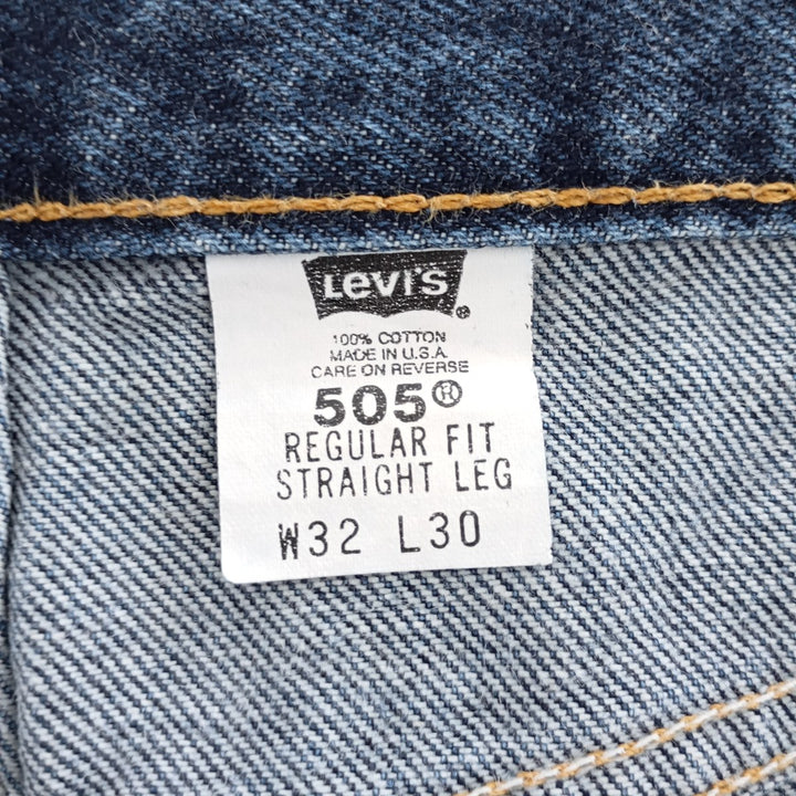 00'S Levi's 505 REGULAR FIT STRAIGHT LEG tapered denim pants made in USA men's w31 equivalent /eaa401523