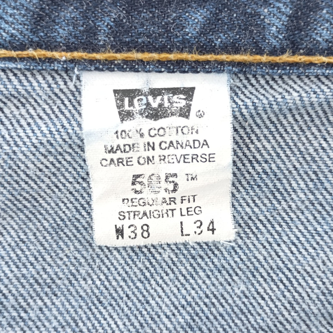 00'S Levi's 505 REGULAR FIT STRAIGHT LEG tapered denim pants made in Canada men's w37 equivalent /eaa401531