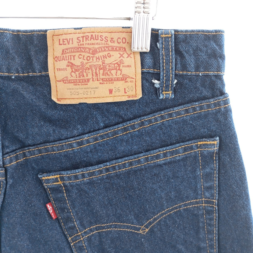 Good condition 80's Levi's 505-0217 tapered denim pants made in USA, men's w34 equivalent vintage /eaa401535