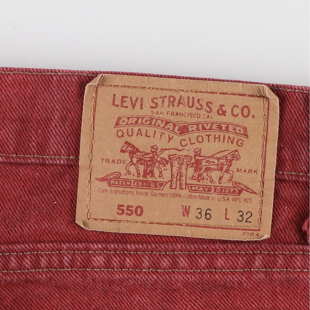 90'S Levi's 550 Tapered Denim Pants Made in USA Men's W36 Vintage /eaa401560