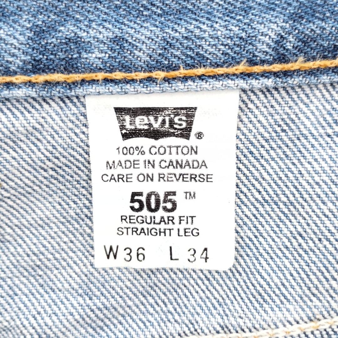 00'S Levi's 505 REGULAR FIT STRAIGHT LEG tapered denim pants for men, size W34 / eaa401572