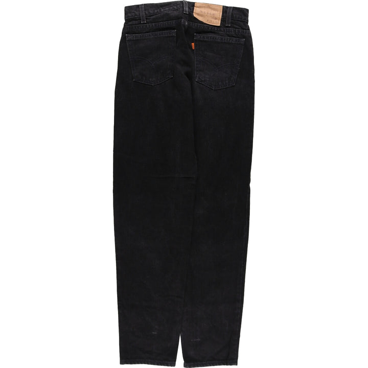 90'S Levi's 550 Relaxed Fit Tapered Leg Black Denim Tapered Denim Pants Made in USA Women's L (w28) /eaa401578