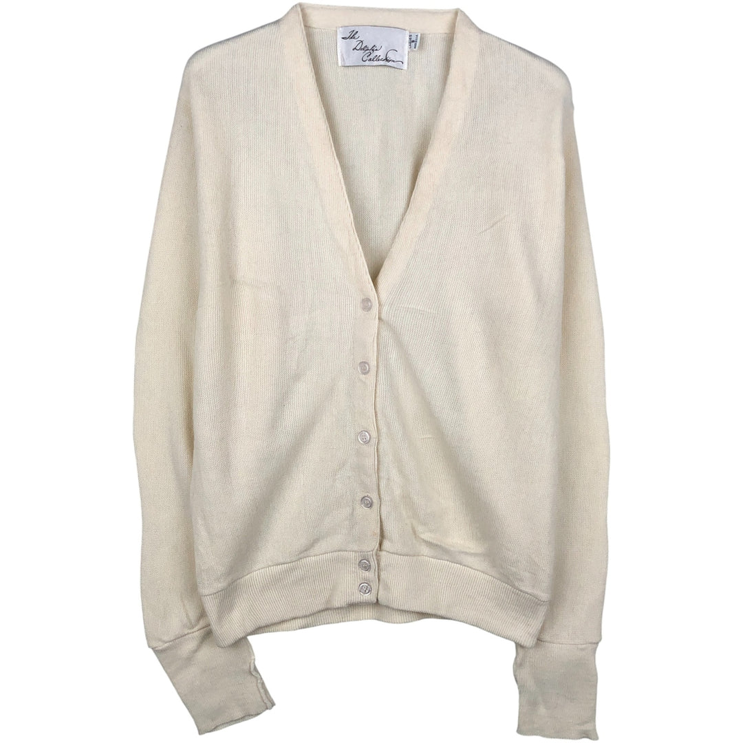 The Delphia Collection Acrylic Knit Cardigan, Made in USA, Women's Size S acrylic pale white type Vintage Second Hand