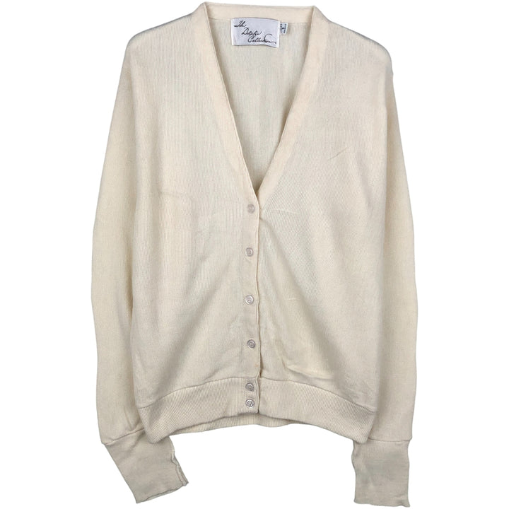 The Delphia Collection Acrylic Knit Cardigan, Made in USA, Women's Size S acrylic pale white type Vintage Second Hand