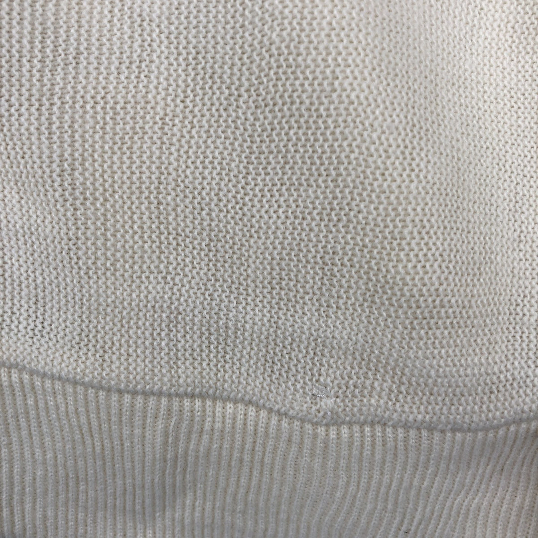 The Delphia Collection Acrylic Knit Cardigan, Made in USA, Women's Size S acrylic pale white type Vintage Second Hand