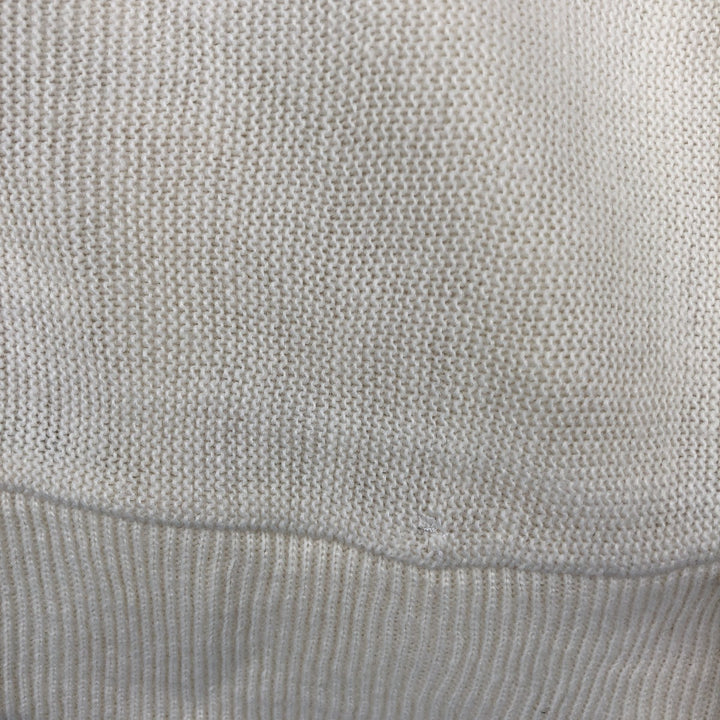 The Delphia Collection Acrylic Knit Cardigan, Made in USA, Women's Size S acrylic pale white type Vintage Second Hand