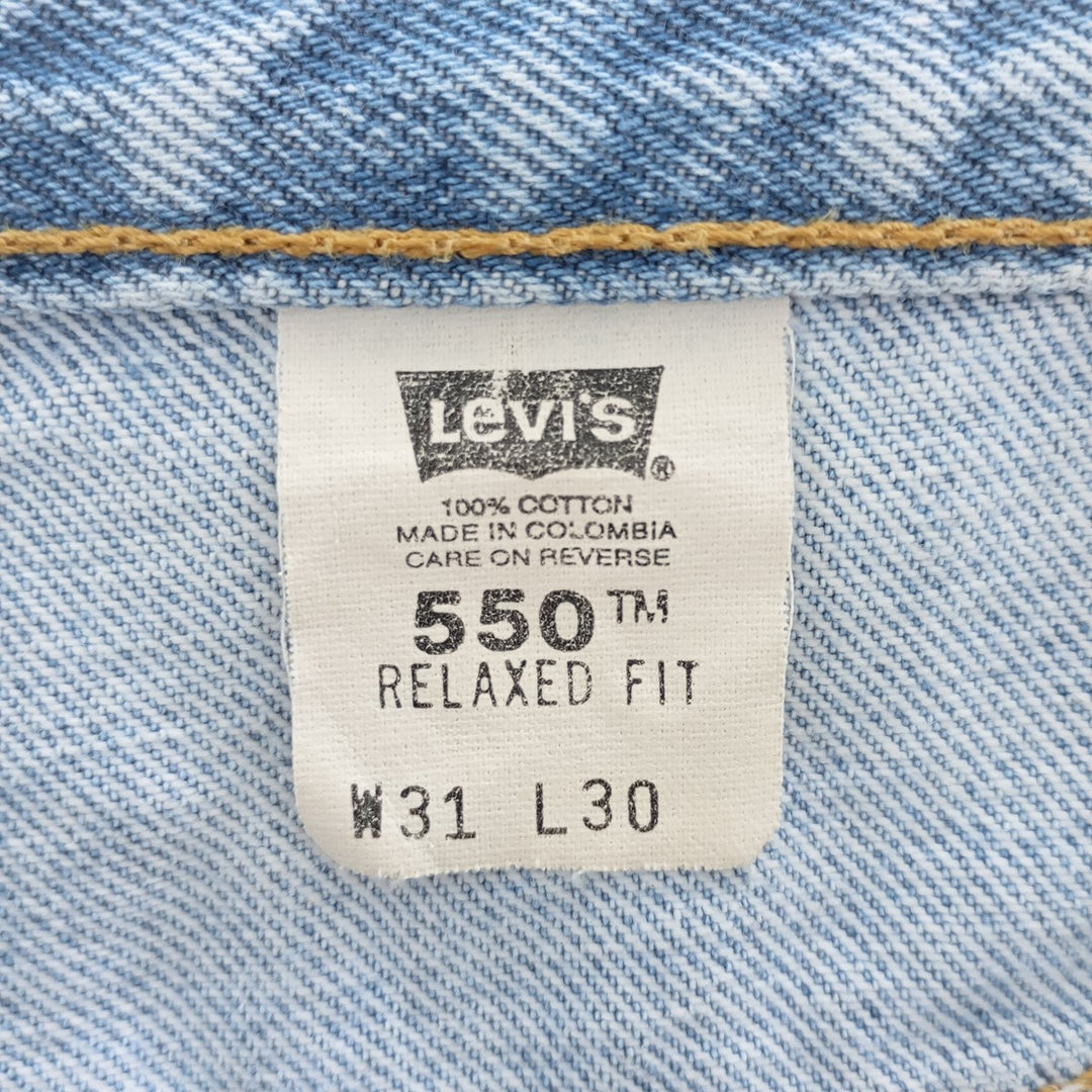 Good condition 00'S Levi's 550 Relaxed Fit tapered denim pants for men, size w31 / eaa401666