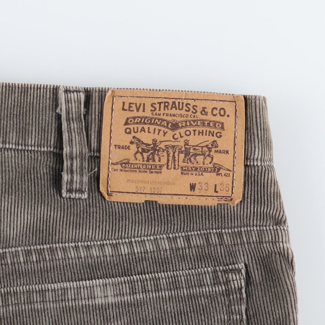 80'S Levi's 517-1557 Bootcut Corduroy Pants Made in USA Men's W33 Vintage /eaa401694