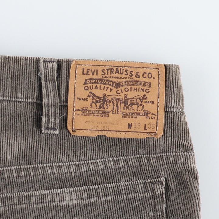 80'S Levi's 517-1557 Bootcut Corduroy Pants Made in USA Men's W33 Vintage /eaa401694