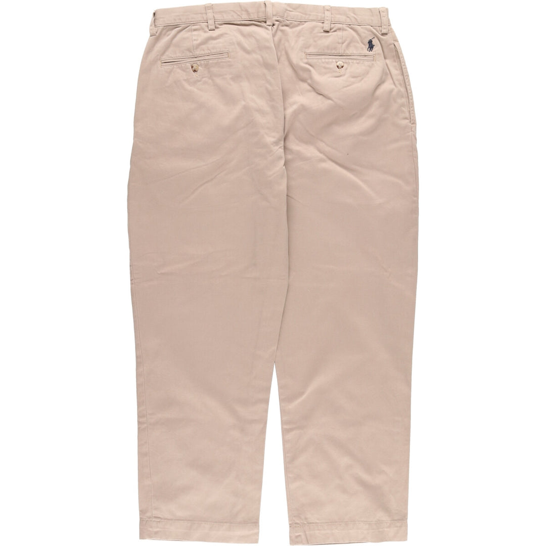 Ralph Lauren POLO by Ralph Lauren Two-pleat Chino Pants for Men, W36 cotton beige type brown Vintage Second Hand