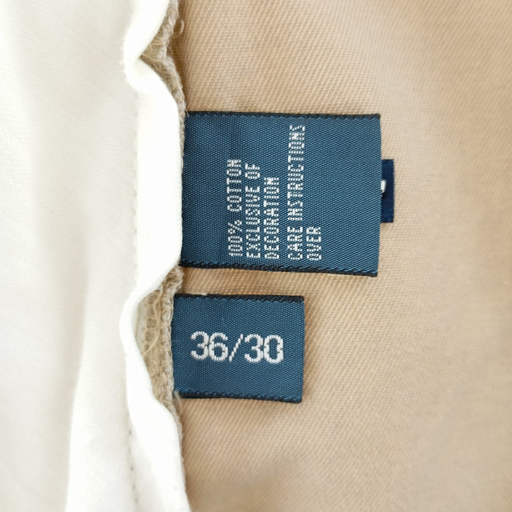 Ralph Lauren POLO by Ralph Lauren Two-pleat Chino Pants for Men, W36 cotton beige type brown Vintage Second Hand