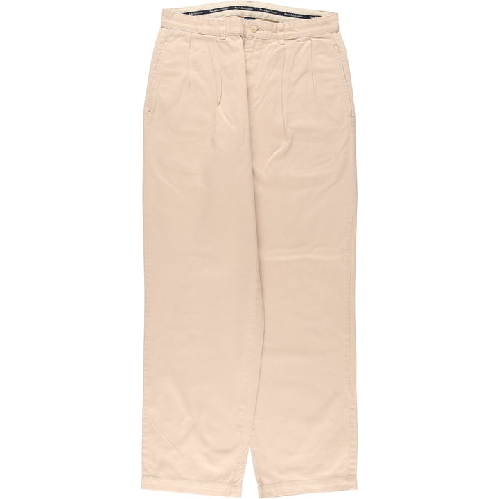 Ralph Lauren POLO by Ralph Lauren Two-pleat Chino Pants for Men, W31 equivalent cotton Beige type Vintage Second Hand