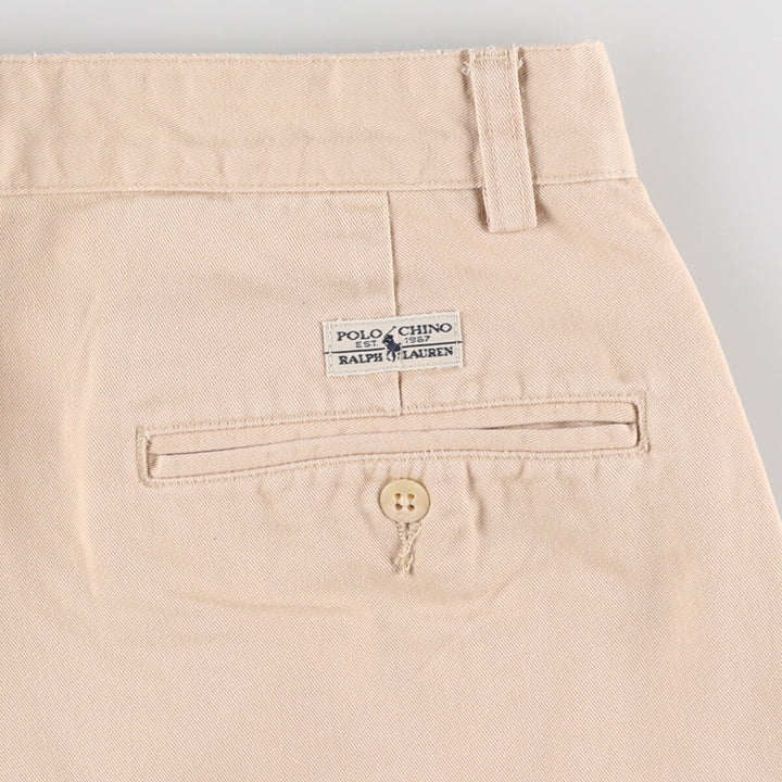 Ralph Lauren POLO by Ralph Lauren Two-pleat Chino Pants for Men, W31 equivalent cotton Beige type Vintage Second Hand