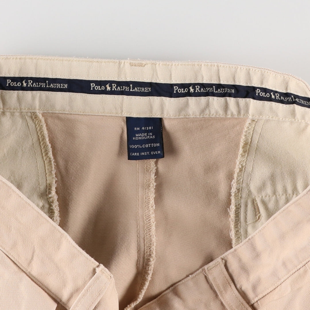 Ralph Lauren POLO by Ralph Lauren Two-pleat Chino Pants for Men, W31 equivalent cotton Beige type Vintage Second Hand
