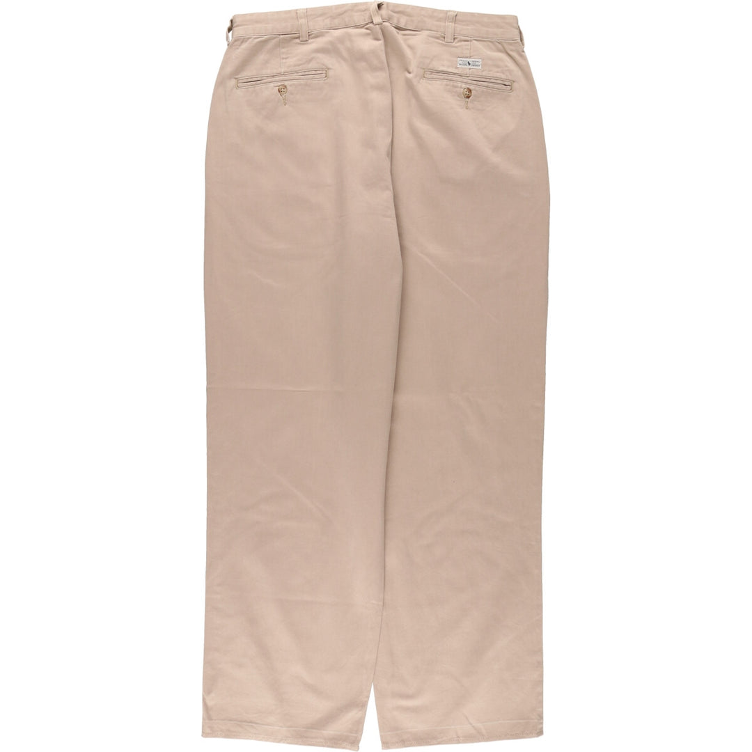 Ralph Lauren POLO RALPH LAUREN Two-pleat chino pants for men, size W34 cotton Beige type Vintage Second Hand