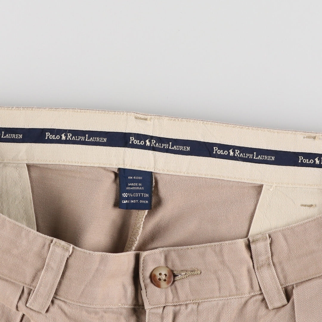 Ralph Lauren POLO RALPH LAUREN Two-pleat chino pants for men, size W34 cotton Beige type Vintage Second Hand