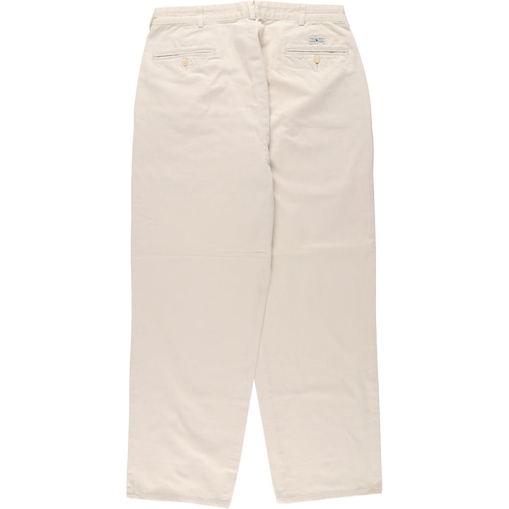Ralph Lauren POLO RALPH LAUREN Two-pleat chino pants for men, size W34 cotton Beige type Vintage Second Hand