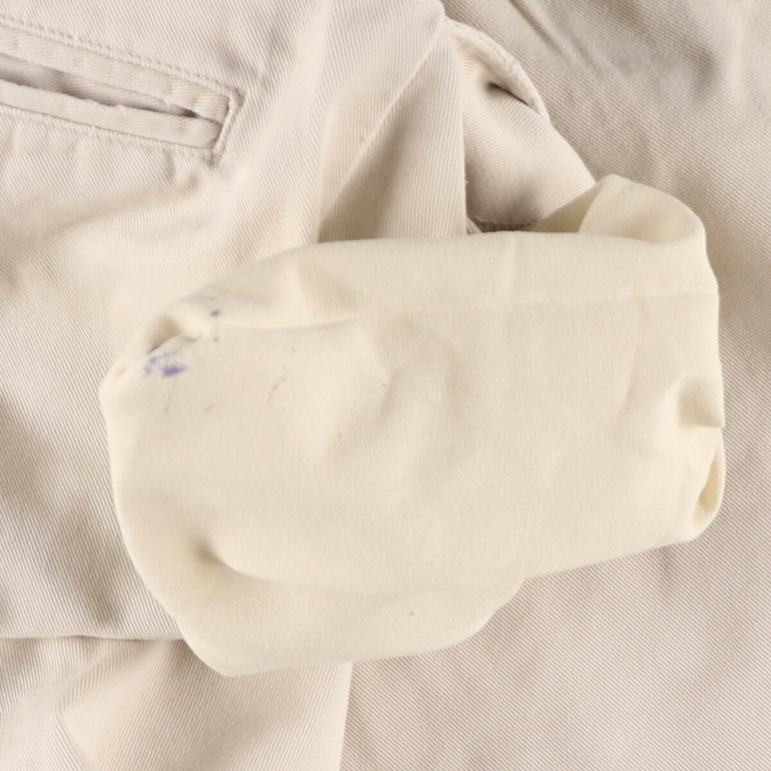 Ralph Lauren POLO RALPH LAUREN Two-pleat chino pants for men, size W34 cotton Beige type Vintage Second Hand