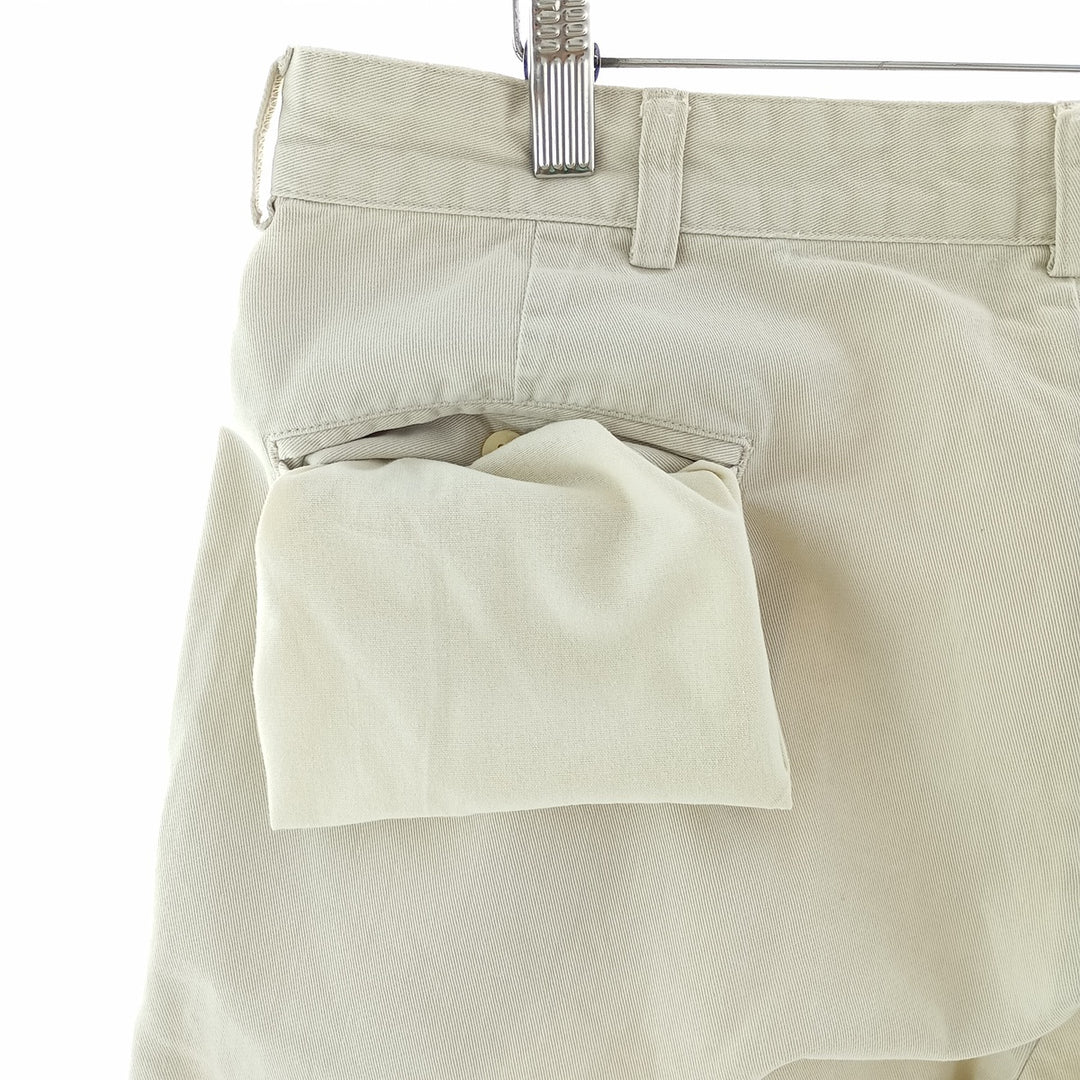 Ralph Lauren POLO RALPH LAUREN Two-pleat chino pants for men, size W34 cotton Beige type Vintage Second Hand