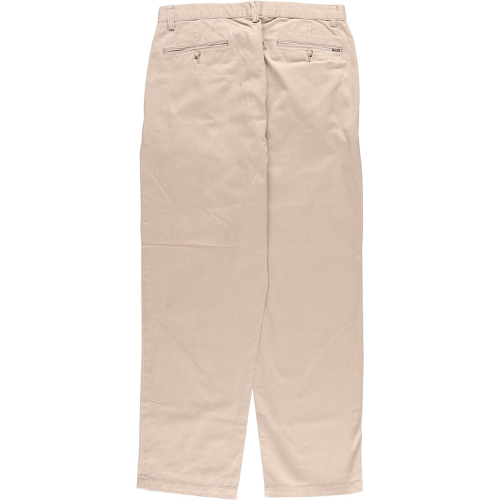 Ralph Lauren POLO by Ralph Lauren Classic Fit Two-Pleated Chino Pants, Men's, Size W32 cotton beige type brown Vintage Second Hand