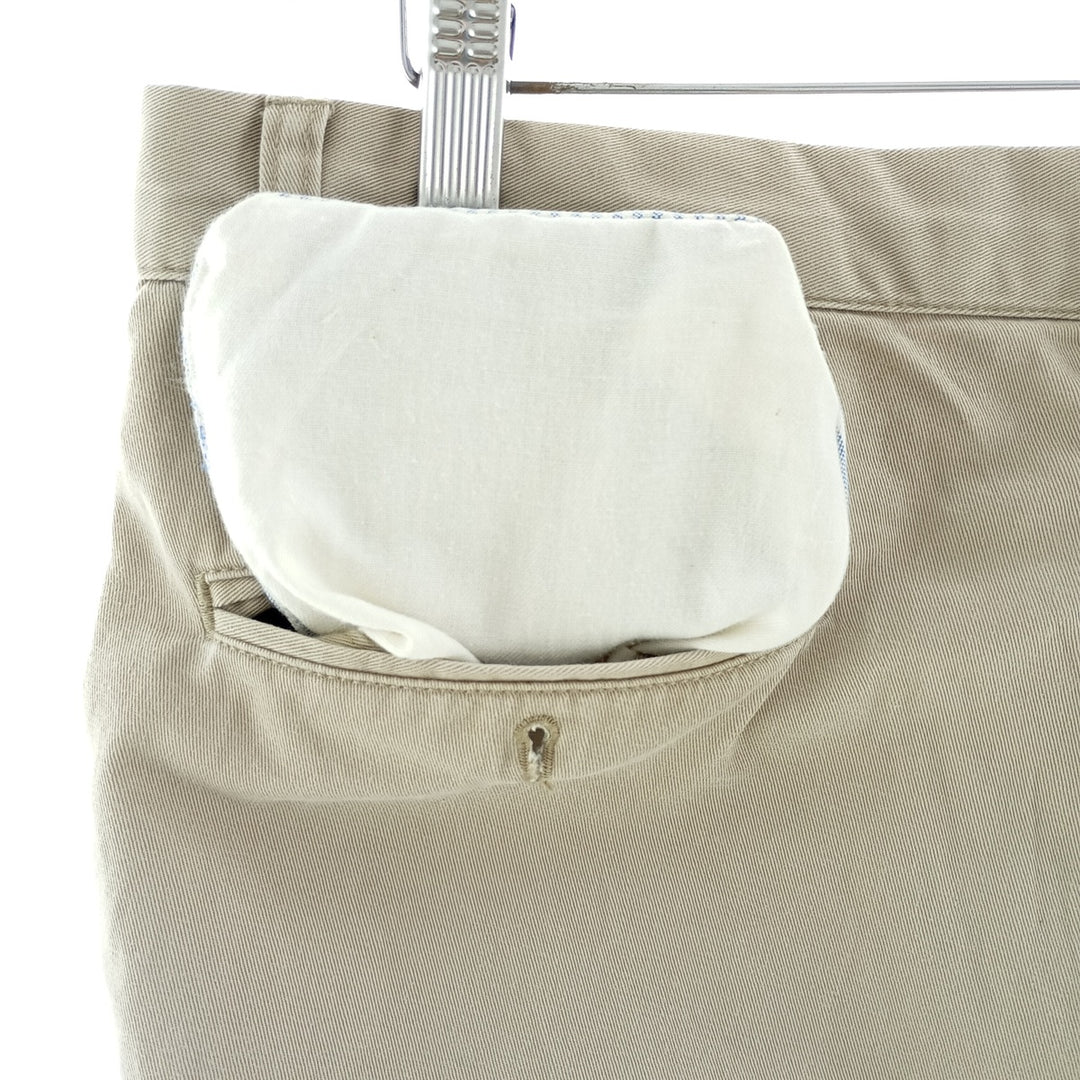 Ralph Lauren POLO by Ralph Lauren Classic Fit Two-Pleated Chino Pants, Men's, Size W32 cotton beige type brown Vintage Second Hand