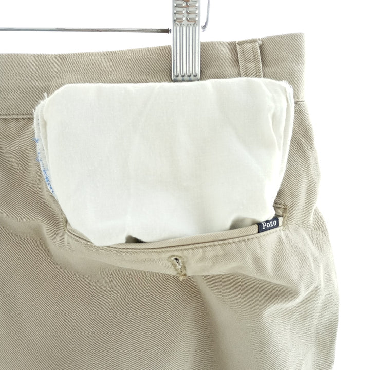 Ralph Lauren POLO by Ralph Lauren Classic Fit Two-Pleated Chino Pants, Men's, Size W32 cotton beige type brown Vintage Second Hand