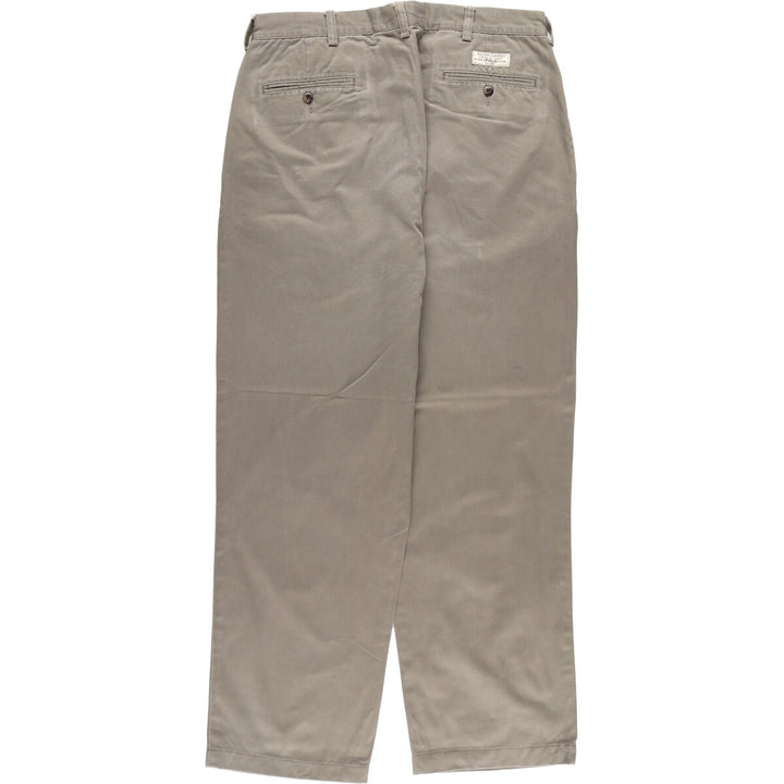 Ralph Lauren POLO by Ralph Lauren Two-pleat Chino Pants for Men, W34 equivalent cotton Khaki type Vintage Second Hand