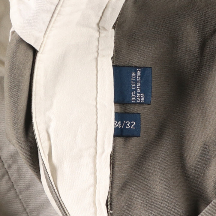 Ralph Lauren POLO by Ralph Lauren Two-pleat Chino Pants for Men, W34 equivalent cotton Khaki type Vintage Second Hand