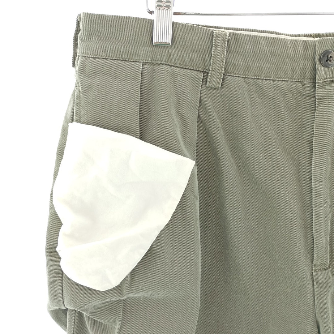 Ralph Lauren POLO by Ralph Lauren Two-pleat Chino Pants for Men, W34 equivalent cotton Khaki type Vintage Second Hand