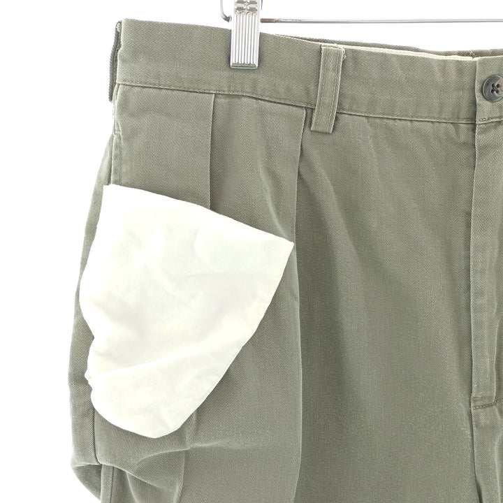 Ralph Lauren POLO by Ralph Lauren Two-pleat Chino Pants for Men, W34 equivalent cotton Khaki type Vintage Second Hand