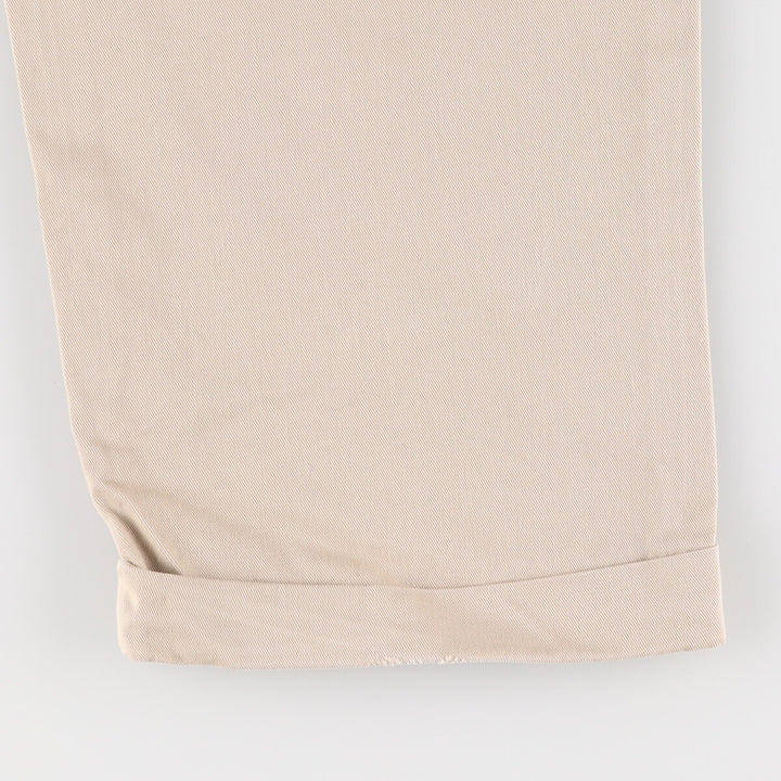 Ralph Lauren POLO by Ralph Lauren Two-pleat Chino Pants for Men, W34 equivalent cotton Beige type Vintage Second Hand