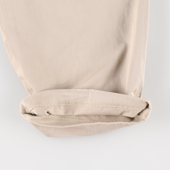 Ralph Lauren POLO by Ralph Lauren Two-pleat Chino Pants for Men, W34 equivalent cotton Beige type Vintage Second Hand