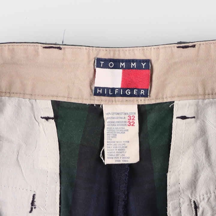 90'S Tommy Hilfiger Check Pattern Two-pleat Cotton Pants Men's W32 Vintage / eaa401751