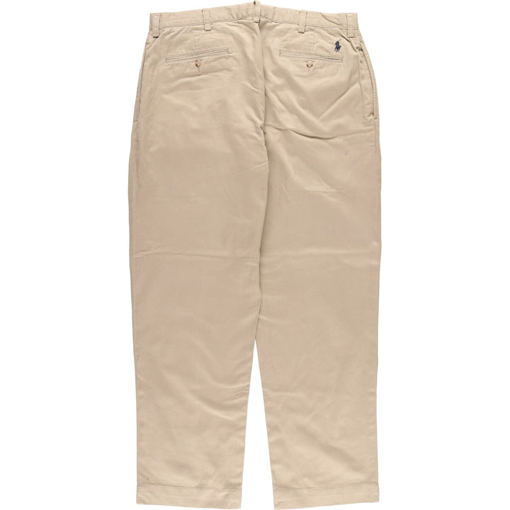 Ralph Lauren POLO by Ralph Lauren Two-pleat Chino Pants for Men, W35 cotton beige type brown Vintage Second Hand
