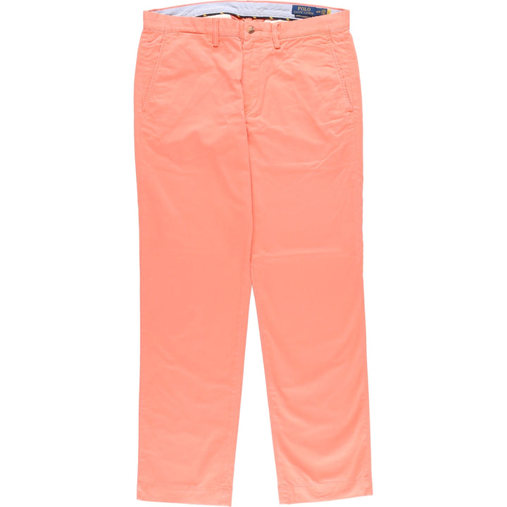 Ralph Lauren POLO RALPH LAUREN STRETCH STRAIGHT FIT CHINO PANTS, Men's, Size W36 cotton coral Vintage Second Hand