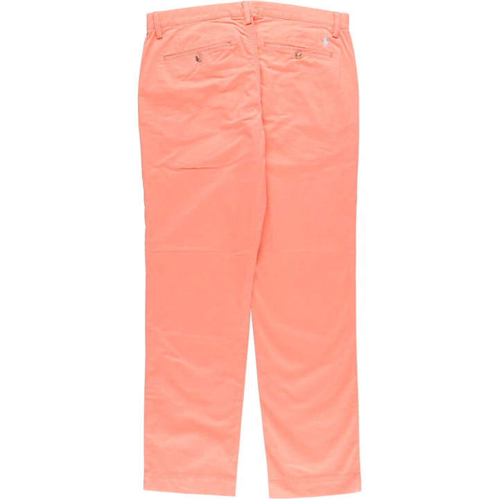 Ralph Lauren POLO RALPH LAUREN STRETCH STRAIGHT FIT CHINO PANTS, Men's, Size W36 cotton coral Vintage Second Hand