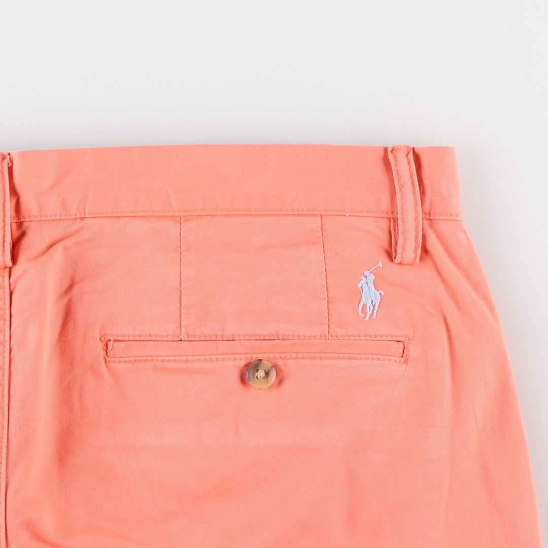 Ralph Lauren POLO RALPH LAUREN STRETCH STRAIGHT FIT CHINO PANTS, Men's, Size W36 cotton coral Vintage Second Hand