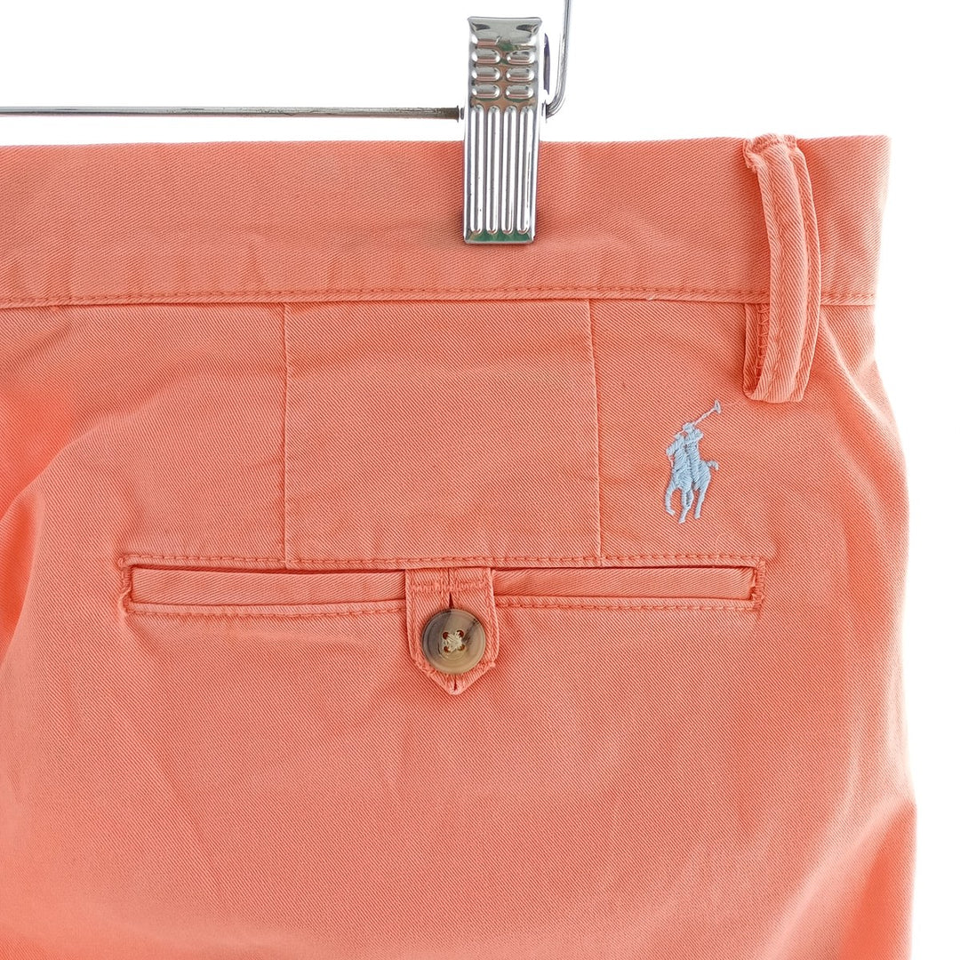Ralph Lauren POLO RALPH LAUREN STRETCH STRAIGHT FIT CHINO PANTS, Men's, Size W36 cotton coral Vintage Second Hand