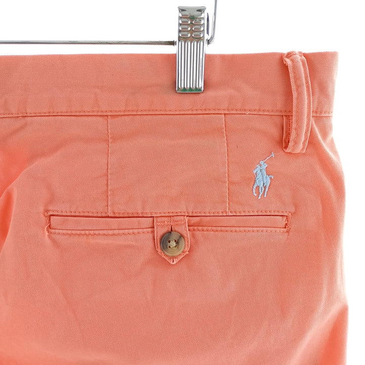 Ralph Lauren POLO RALPH LAUREN STRETCH STRAIGHT FIT CHINO PANTS, Men's, Size W36 cotton coral Vintage Second Hand