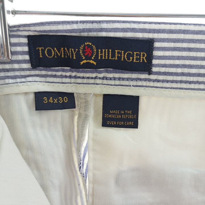 00'S Tommy Hilfiger Stripe Pattern Seersucker Two-pleat Cotton Slacks Pants Men's W34 equivalent / eaa401768