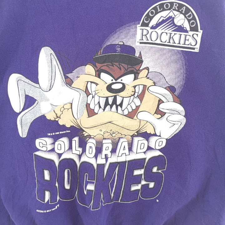 90'S Justin's Colorado Rockies Tasmanian Devil character sweatshirt, men's XL size /eaa401832