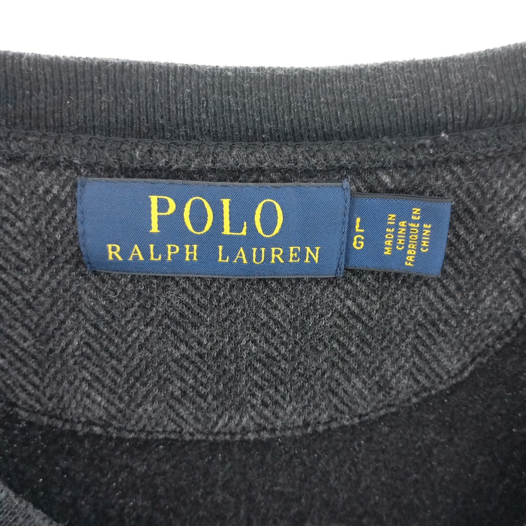 Ralph Lauren POLO RALPH LAUREN Herringbone One Point Logo Sweatshirt Trainer Men's L size / eaa401835