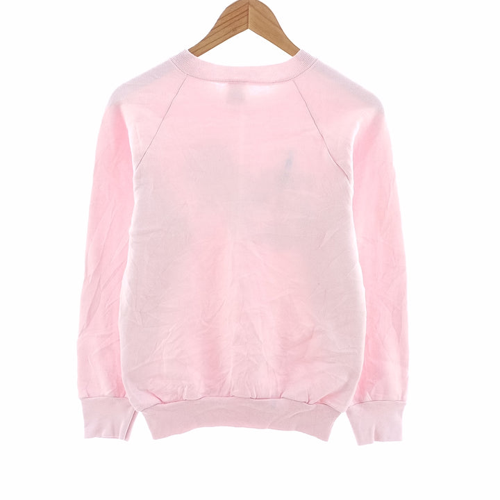 1980'S Harley-Davidson Fruit of the Loom Raglan Sleeve Advertising Sweatshirt, Made in USA, Men's Size Small cotton pink type Vintage Second Hand